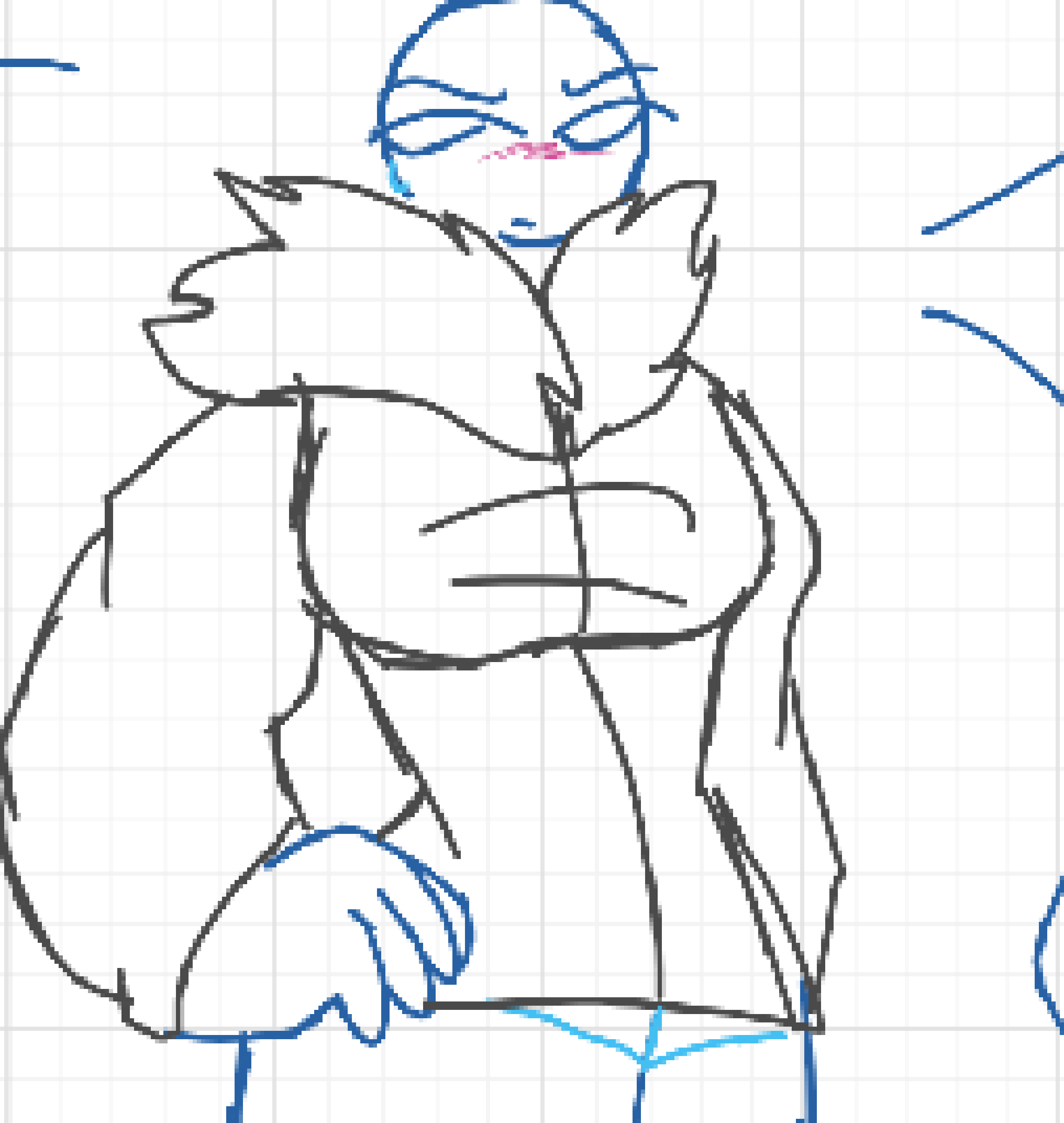 [12512c] but first, funny Parady lore. even though she doesnt  wear  clothes most  o the  time, Parady is very  modest, so  she prefers t-shirts and shorts  that go down to her knees  nstead of an  outfit like this