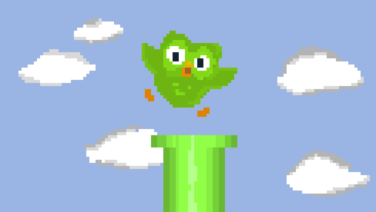 [85c139] flappy bird duolingo