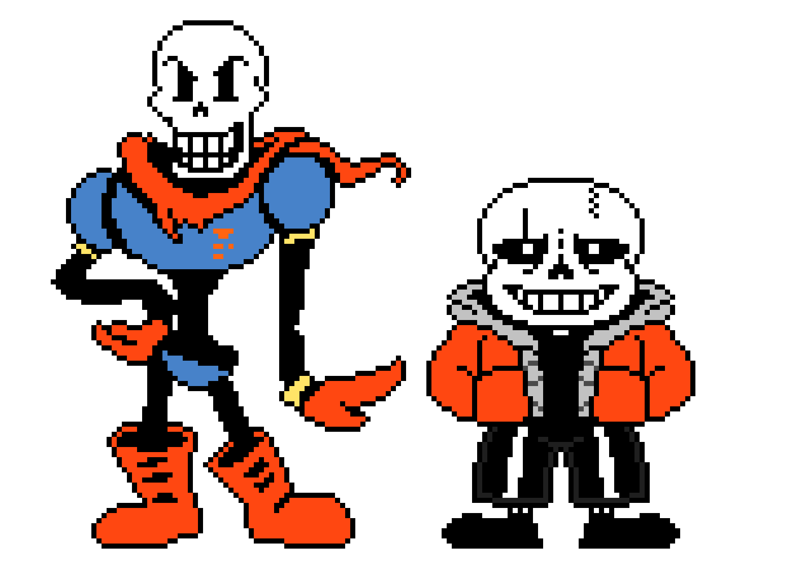 [3ead49] Undertale Sans and Papyrus Battle Sprite.