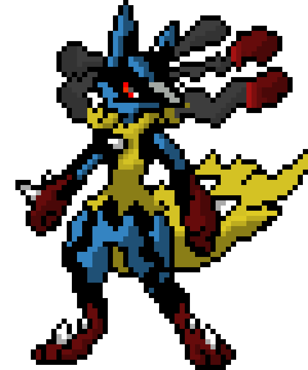 [7398c2] *Lucario comes out of his pokeball* Lucario! *Helps red up* :Red
