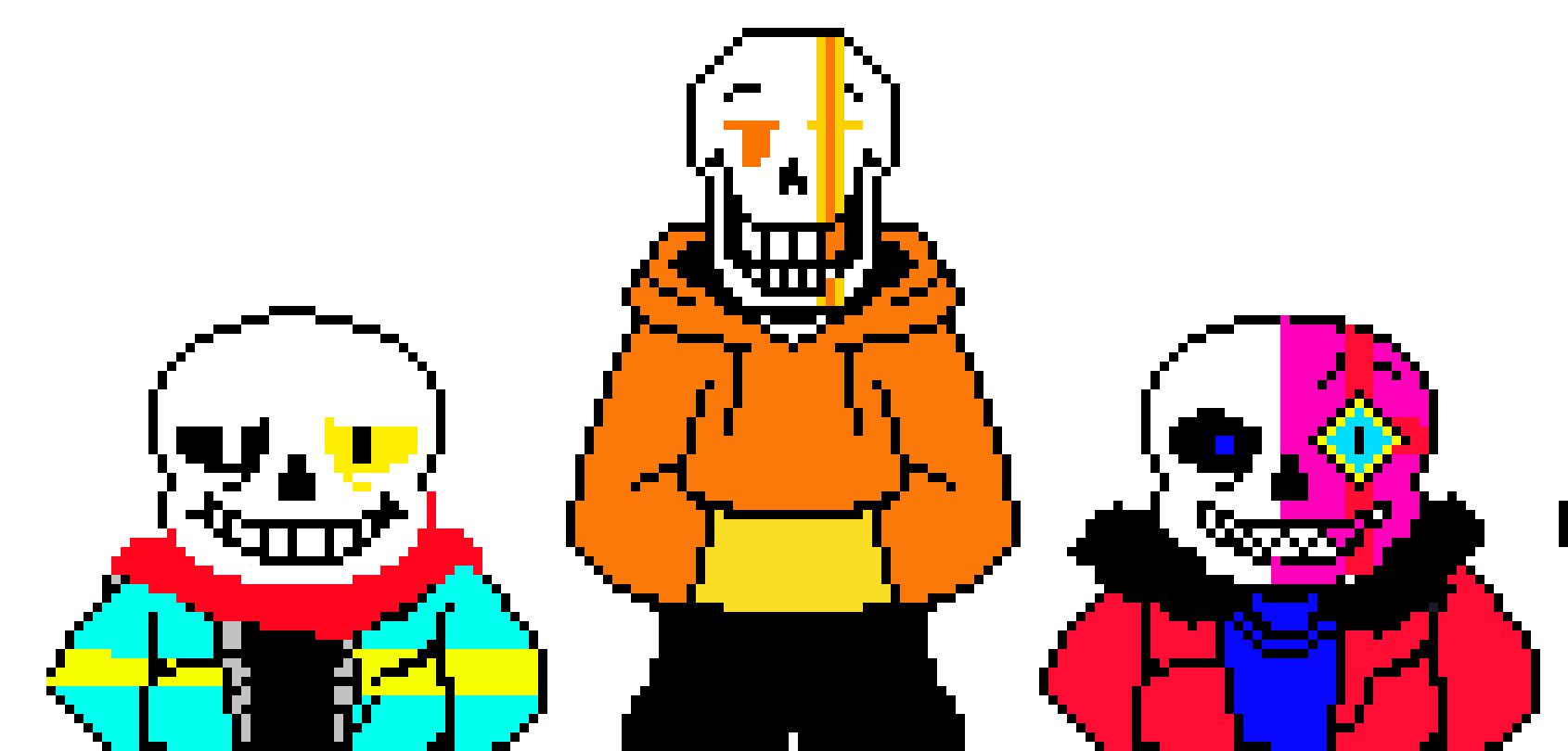 [a82578] Rul!Undertale Underfell Sans and Underswap papyrus