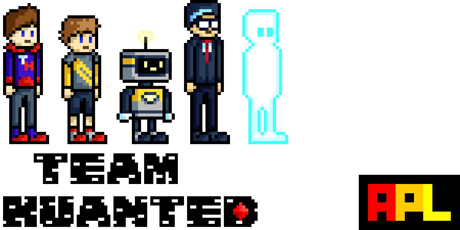 [ca38aa] i finally finished making the first 5 characters of Team Haunted. yes, i'm adding auto (the boxbot thing i made a while ago) and there is a reason for that i will not be saying, because spoilers. i should really start writing the scripts right now but i'm too lazy and it's 0:45 am. so, yea