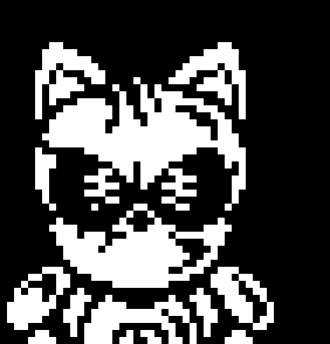 [d0ac6b] -just looks up, making glitchy confused robot noises-