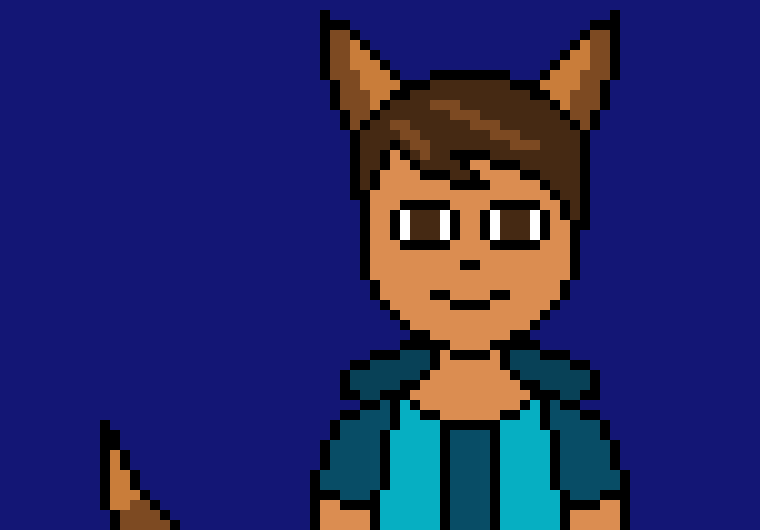 [4fbda4] (nuzzles into her chest and touches her tail) it's like a warm soft pillow mm- Evan foxx