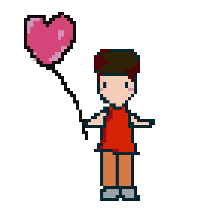 [9664c4] little man with balloon