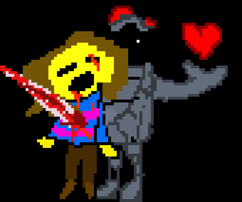 [e8e539]  (ethan probably approves) undyne kills frisk and takes their soul (die)
