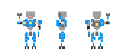 [e57eaa] Robot pixel art