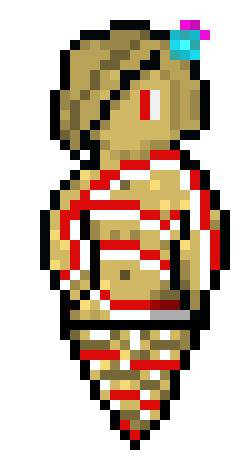 [be82ba] (Rare left a boquet of red flowers) And now, farewell. (Rare floated away)