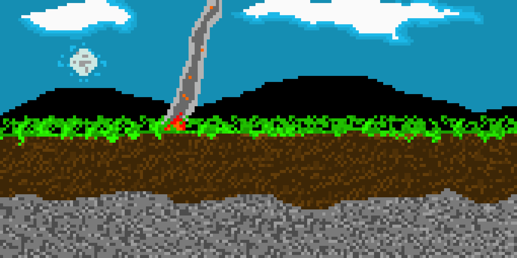 [9664c4] space ship crash sim backdrop