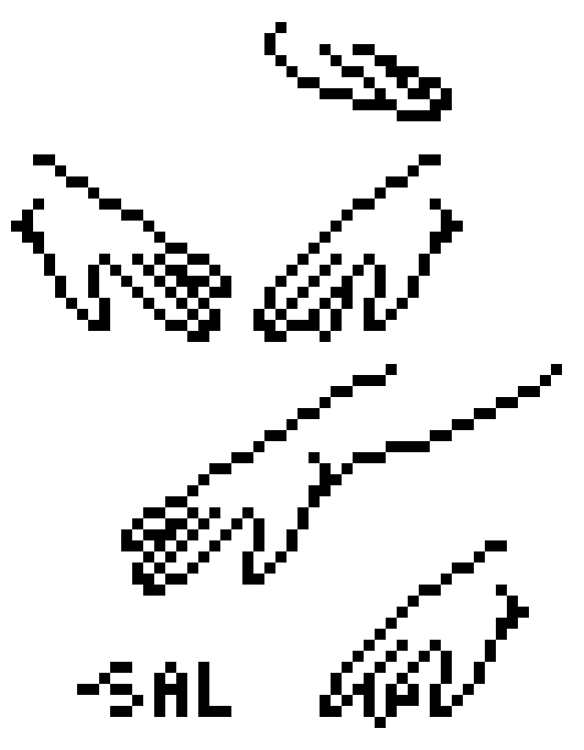 [f7c573] also, for some reason i have a bunch of hands on the side, well whatever. i made my own hand pose references that i like for pixel arts now :]