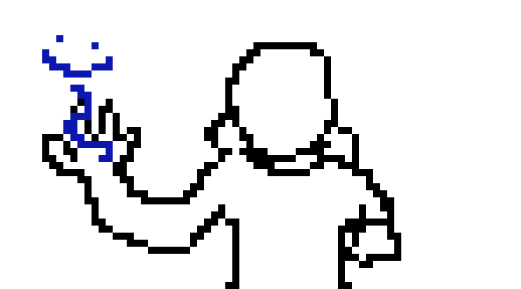 [71b5a1] I started making this sprite cus like i got free money doing surveys on my goofy ahh phone and bought a pixel dungon rogue like game which is SMASHING and pretty fun worth the money, the pixel art in it and wizard and shit got me wanting to make more shit so YA!!!!!