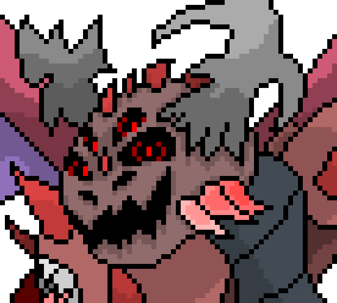 [a2471d] *https://www.youtube.com/watch?v=vE5uEesakTU plays* *it grabs ace* NO. THIS IS A 1 ON 1 DUEL. *it then throws ace onto its back, which the spikes on its back start squeezing ace to death*