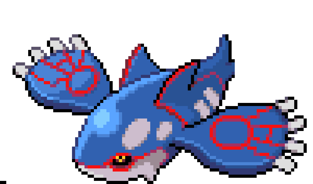 [8aa4ac] I'm almost done with Kyogre, Do you want to have a Gen 3 or 4 sprite and may you give me a color palate? | Fish :O