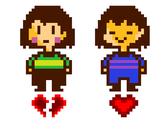 [e50ae3] Tragedytale chara and frisk
