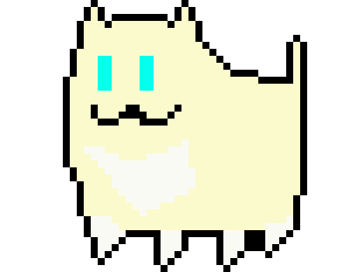 [376dfb] The cat is about the size of half the Core in Undertale)
