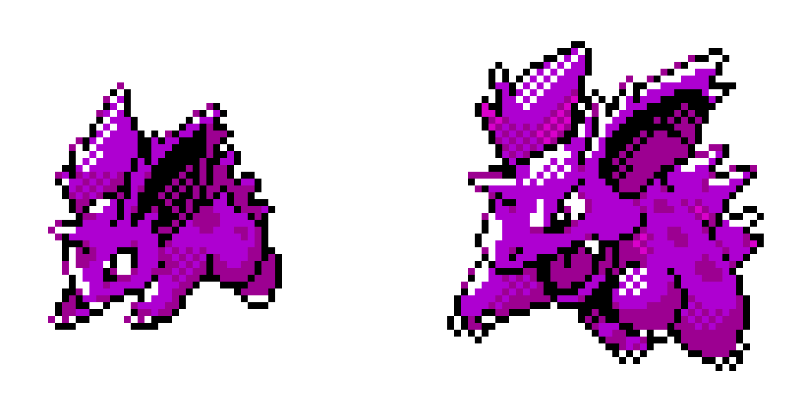 [9664c4] Pixel Nidoran (Male) and Nidorinio (Red/Blue)