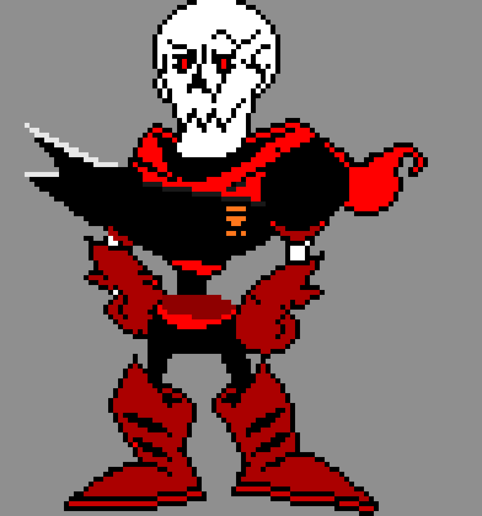 [e480b6] revert!fell papyrus in  Underfell style.