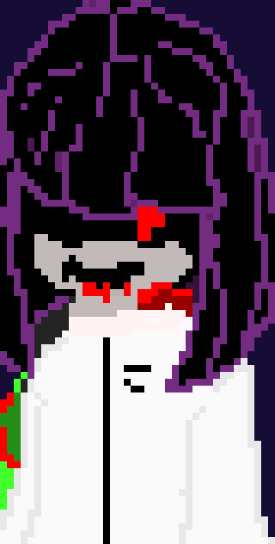 [904ba9] the clever cut her scraff off you can see half her thought cut off but it's on her somehow.