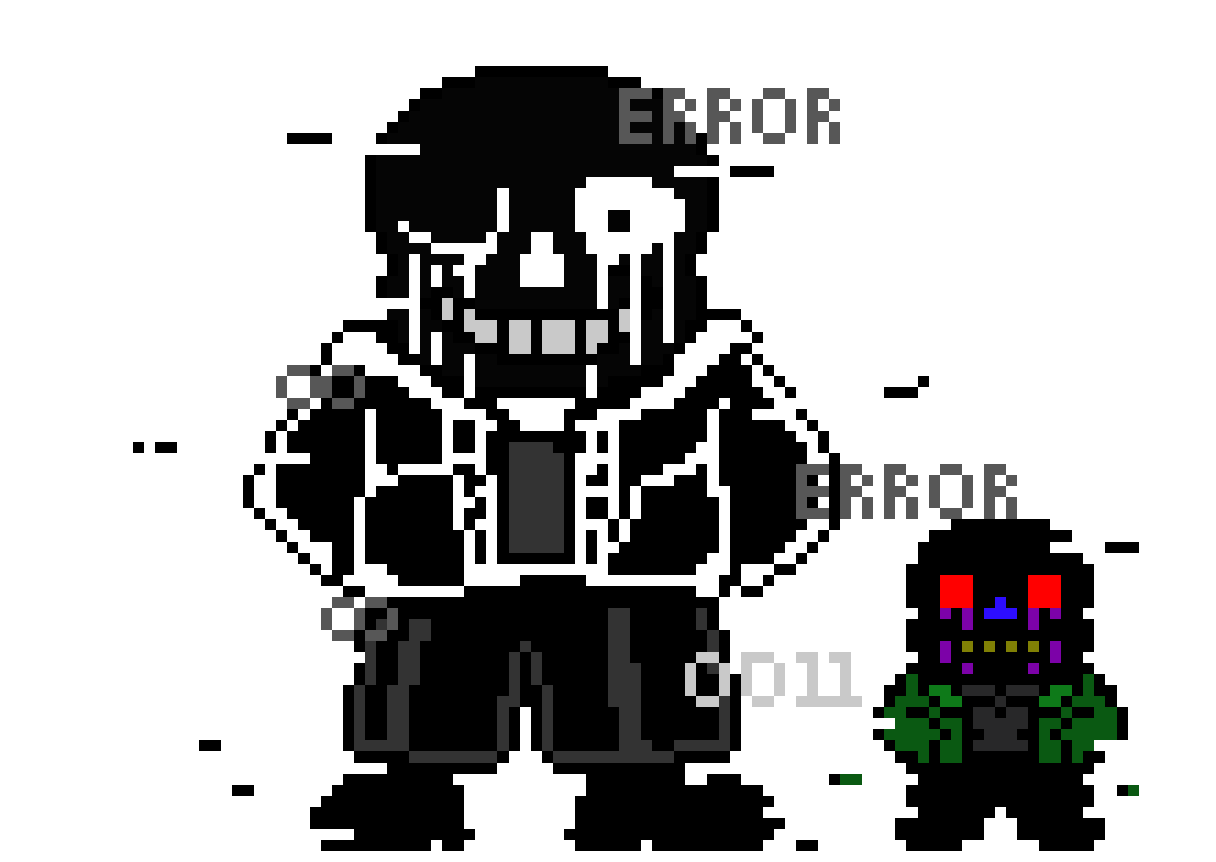 [058a1e] black and white and little Programmer! Sans sprite