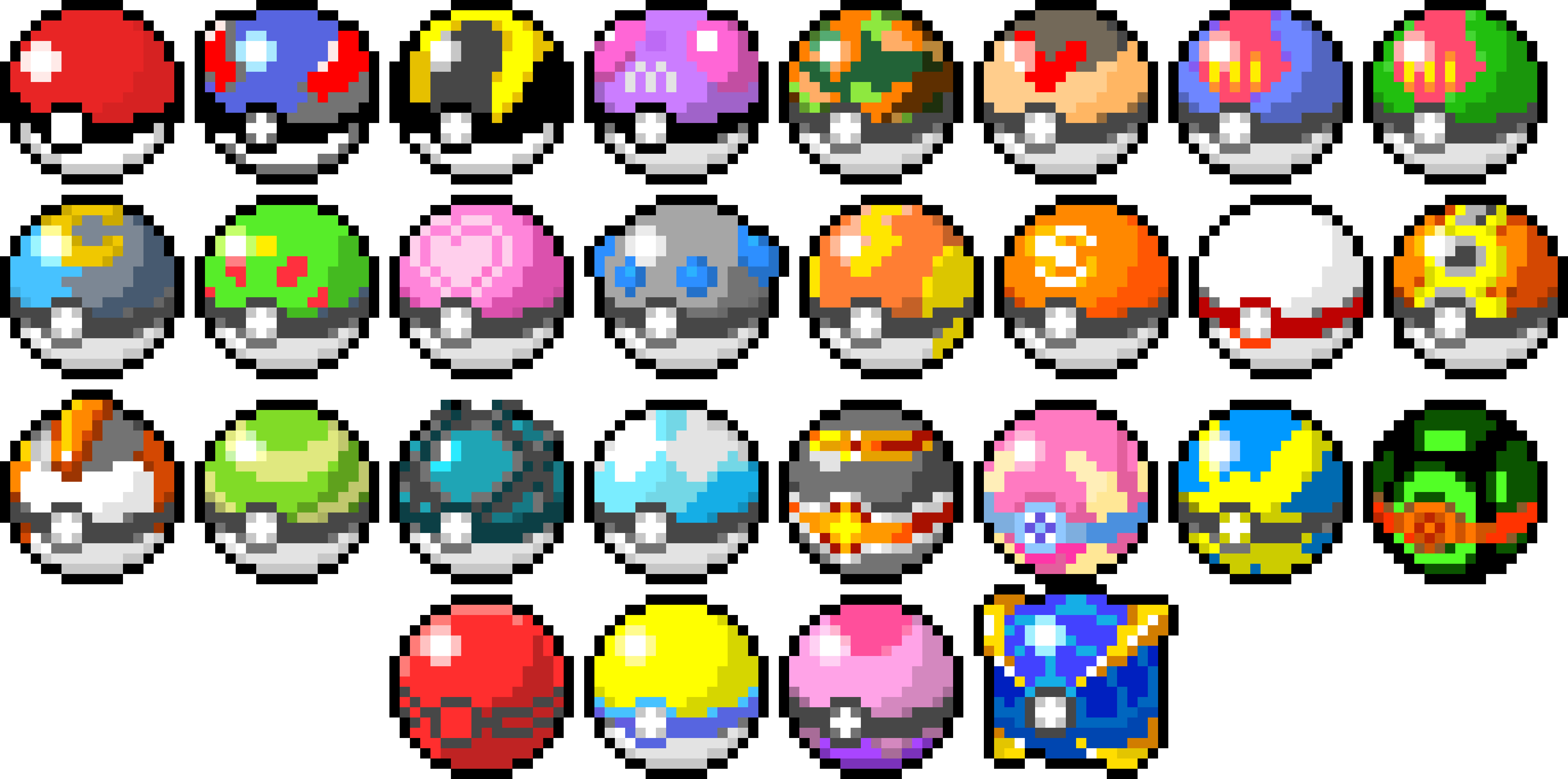 Pokeballs Pixel Art Maker