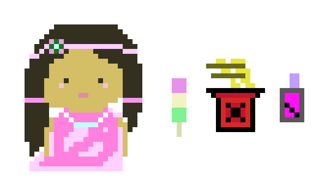 [79dea6] Cute Music game characters