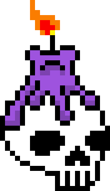 [3a20e8] Skull and candle