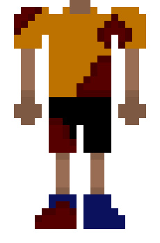 [25d002] *A figure wanders through the streets, a trail of slightly dried blood following him*