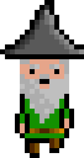 [bb0007] Pixel Wizard Green Jumping AniF1