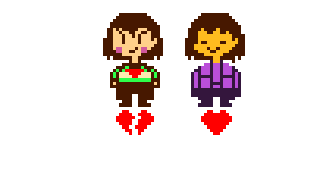 [af9d35] Chara and Frisk (Undertale) thing