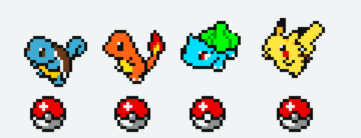 [e12c36] Pokemon Starters Gen 1