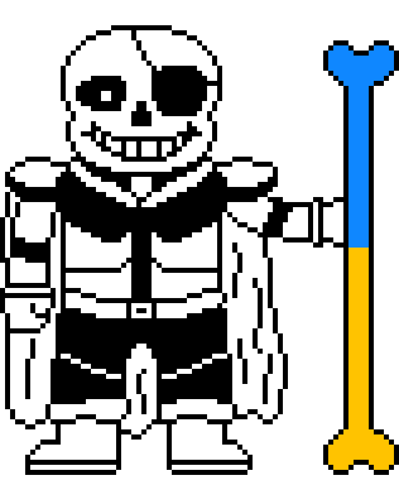 [3354ce] Not bad but lets see if you can dodge this *does a similar attack but a gaster blaster also appears and fires at you, you can block it.*