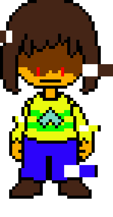[fc6325] uses glitch teleport befoe frisk can grab them) SEE YA!