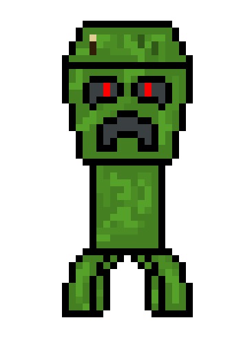 [a53442] *the massive creeper steps on Grillby's, crushing it completely*