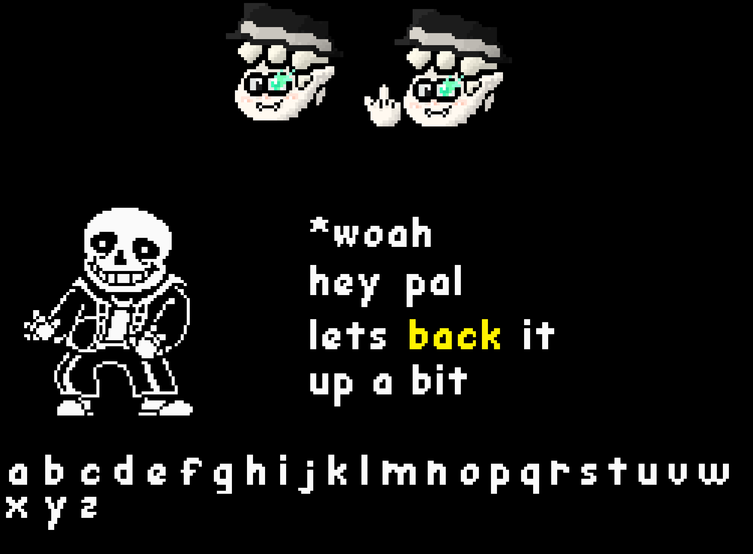 [6a6dc2] aside from some glitchy looking sans i made for ct, this is the only undertale thing ive made period.   -TomKat