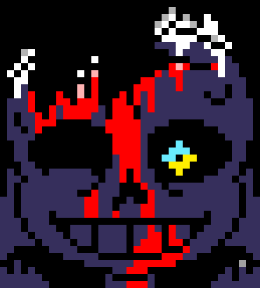 [7ce906] *(Demented seems to be starting another murderous rampage, but it's here..?) -HorrorTale Sans