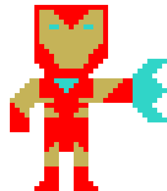 [fb9c67] Iron Man Pixel Art
