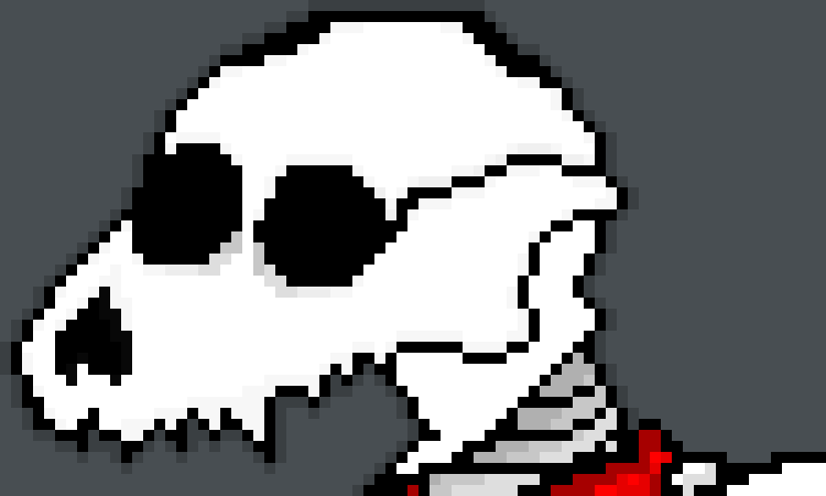 [95be89] Skeletal Terrie... But he`s missing his jaw... Cause, he ripped it off, in rage...