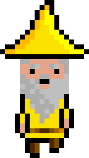 [bb0007] Pixel Wizard Gold Jumping AniF1