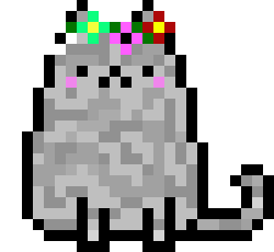 [7e851d] Pusheen Flower Crown