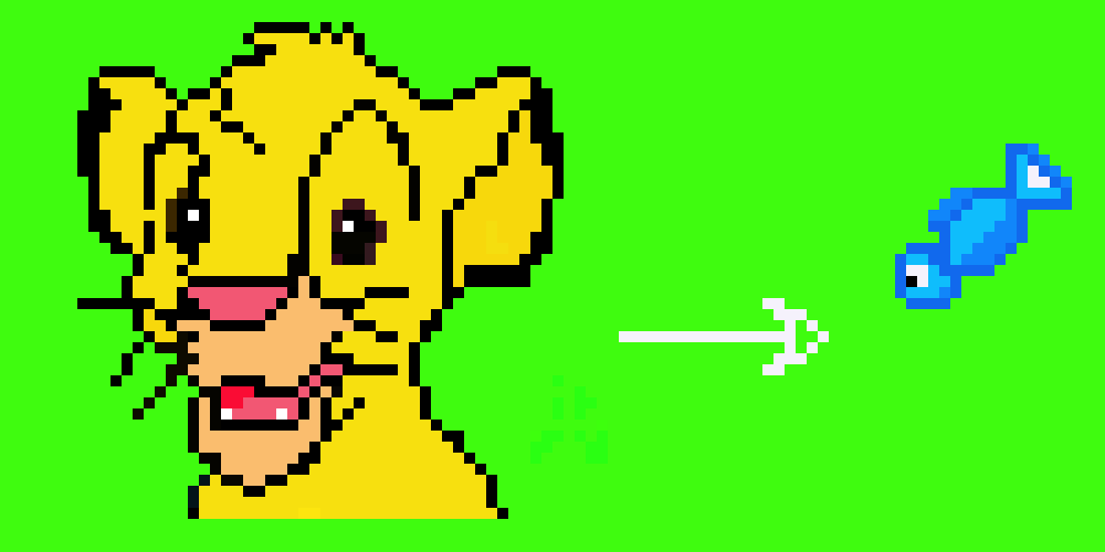 [67ffb7] Lion Eat Fish