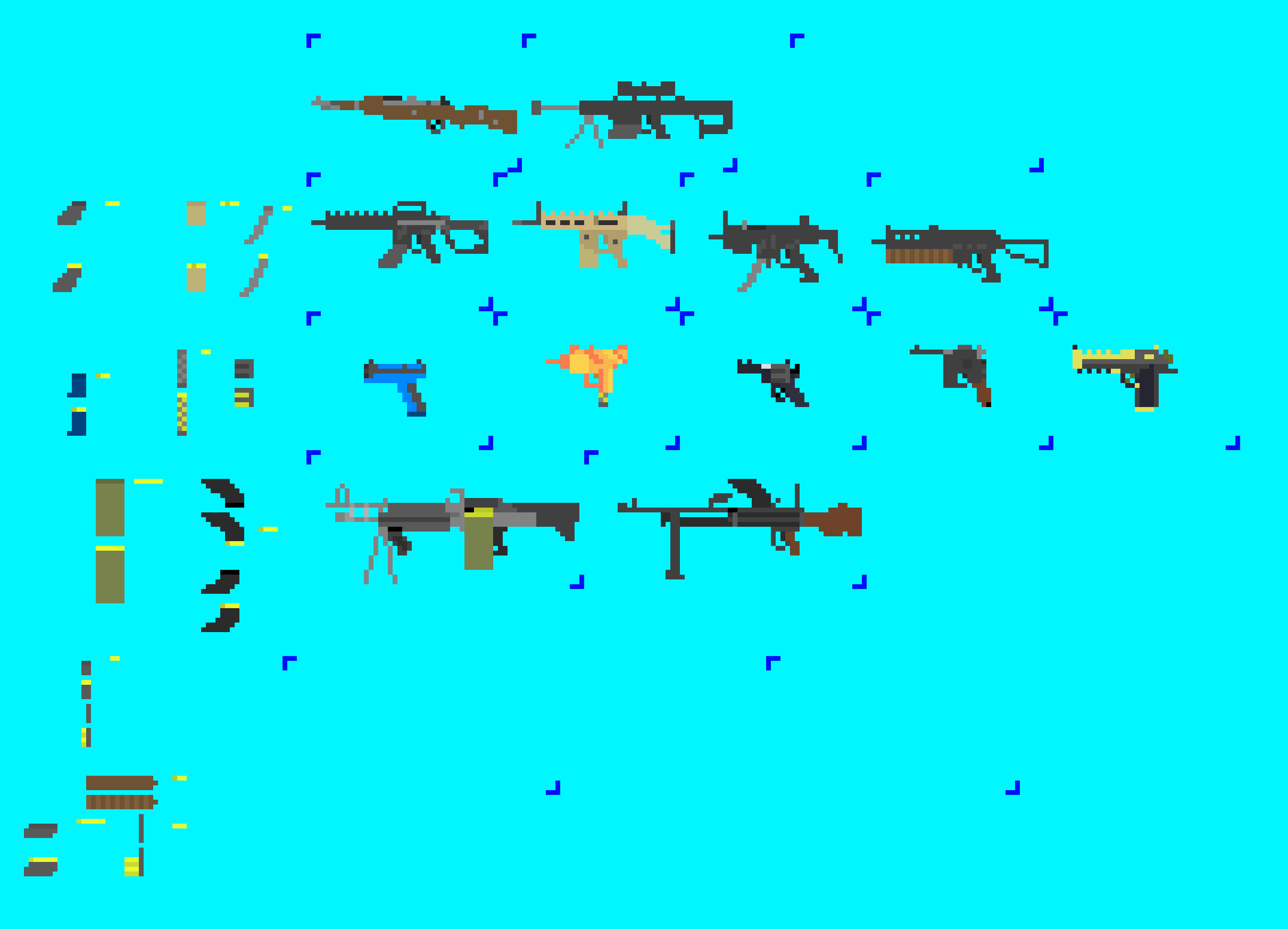 [6b9d15] M4A1 GLOCK 17 FN S.C.A.R the UZI MP5 the Python Colt the m60 BREN Mauser096 Bizion the Kar98k the berrett MRAD and the Desert eagle