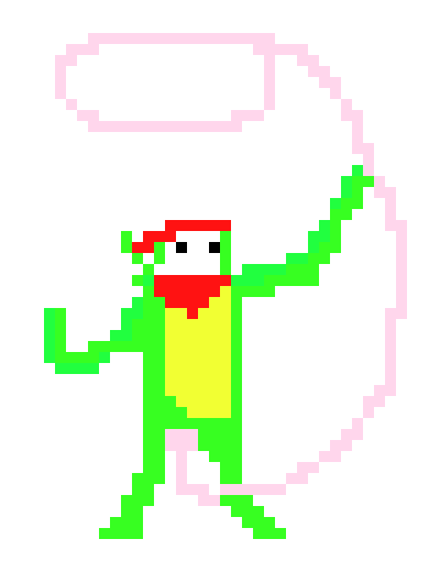 [2fda82] Groen lasso mannetje