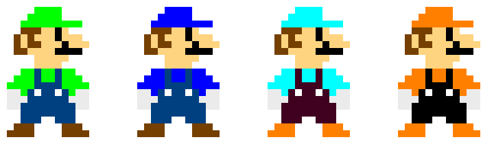 [a2aa4a] Mario, Luigi, Wario and Waluigi with a twist of Luigi