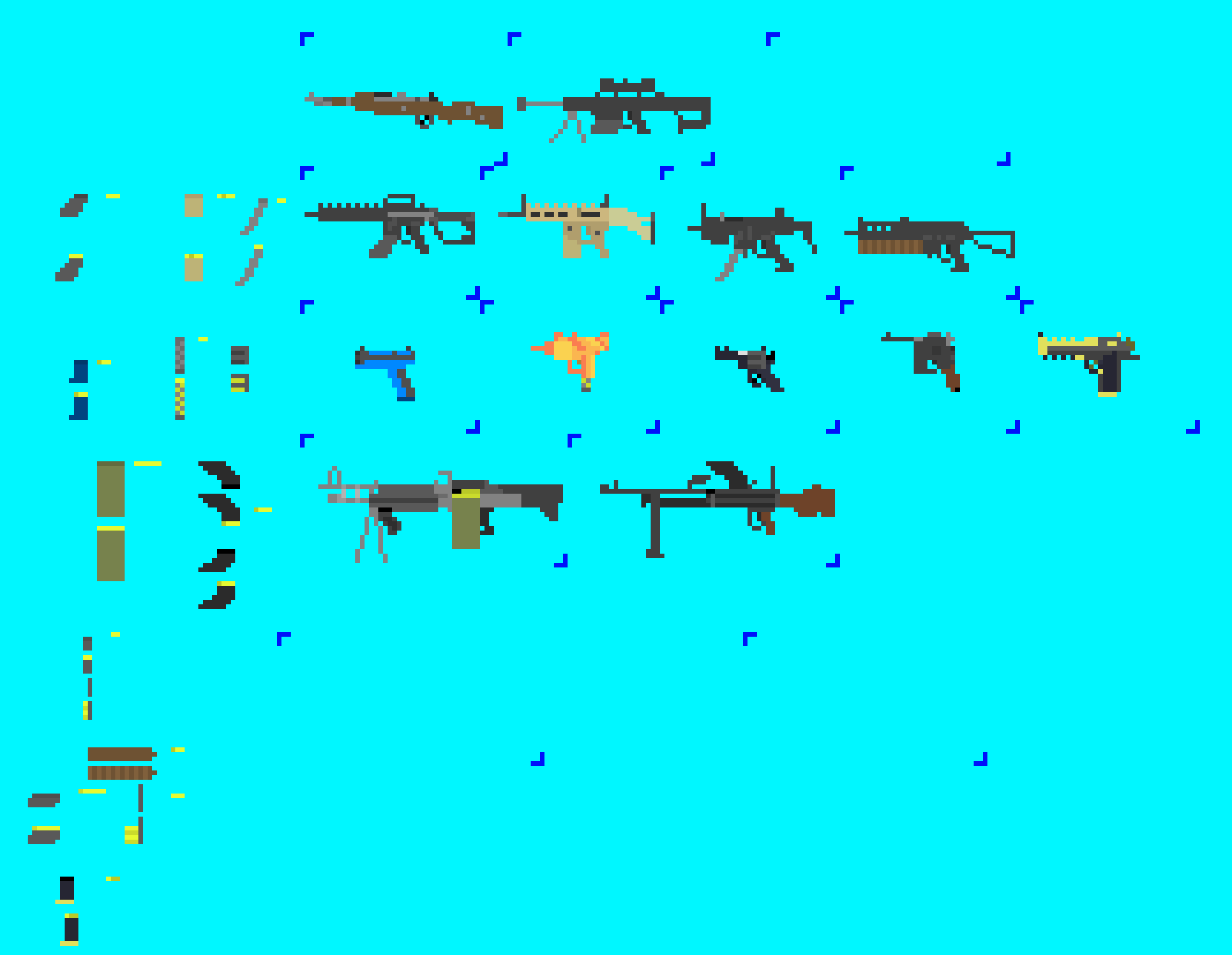 [6b9d15] M4A1 GLOCK 17 FN S.C.A.R the UZI MP5 the Python Colt the m60 BREN Mauser096 Bizion the Kar98k the berrett MRAD and the Desert eagle