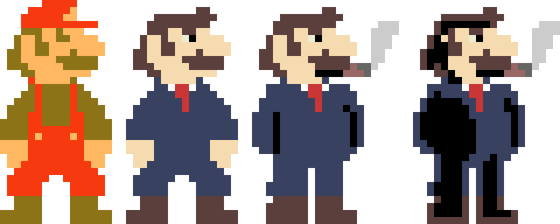 [37202d] Pixelated Secret History Mario