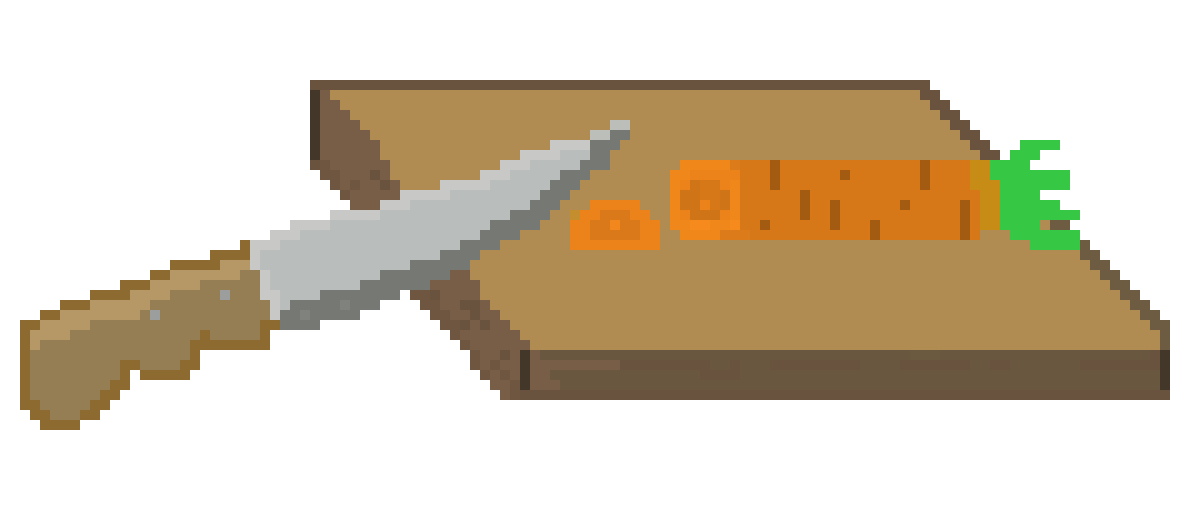 [5f2621] Cutting Board with Carrot