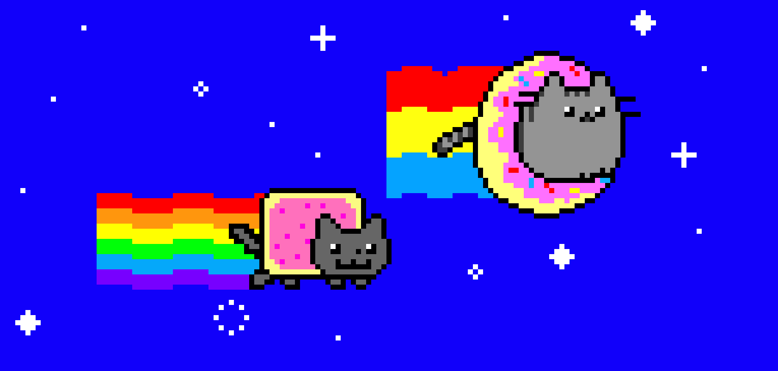 [9664c4] Nyan and Pusheen