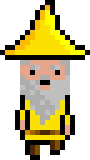 [bb0007] Pixel Wizard Gold Jumping AniF2