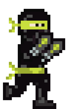 [bcb7cc] yellow Ninja walking 222