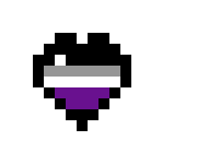 [9664c4] Asexual Pride Pixel Heart